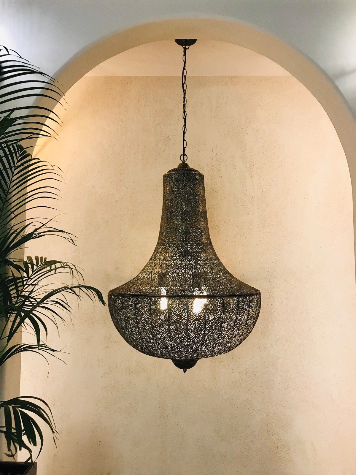 VK Lighting VK/03170/PE/ABS Vintage Κρεμαστό Φωτιστικό Τρίφωτο με Ντουί E27 σε Μπρούτζινο Χρώμα